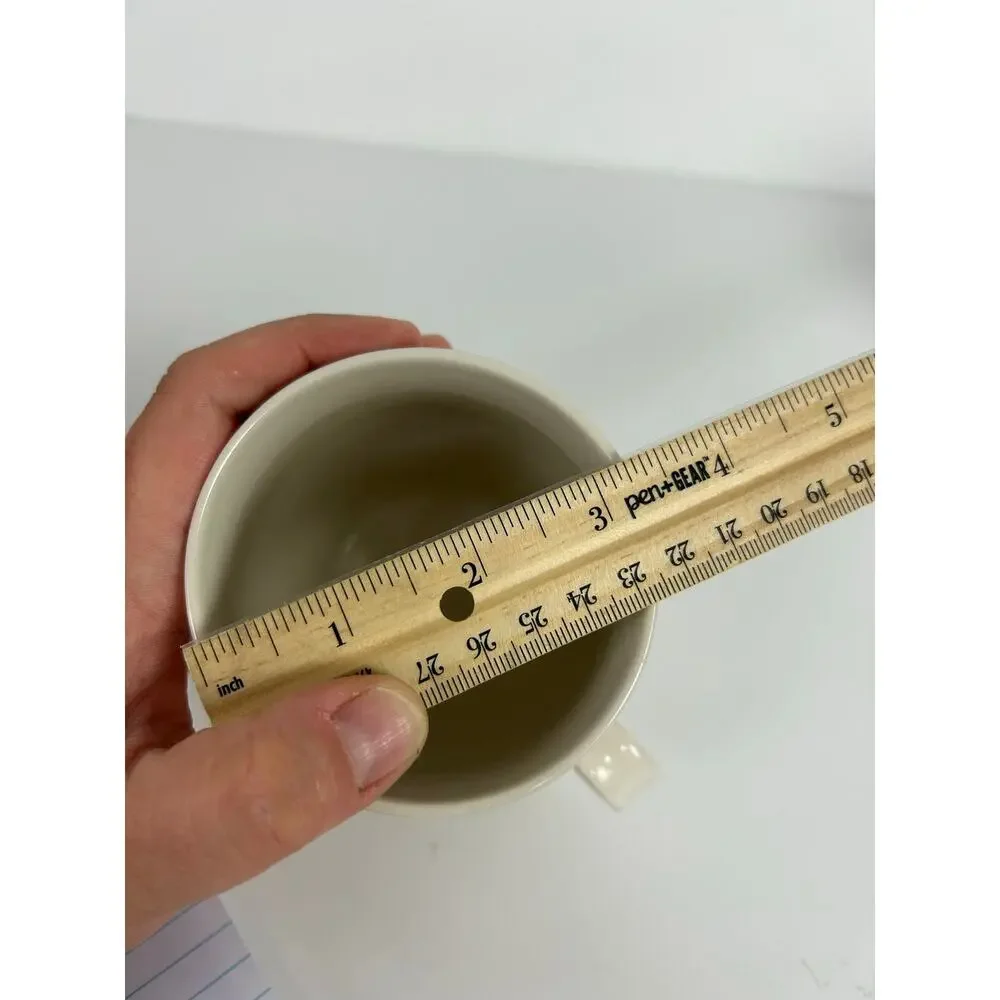 Anthropologie 'T' Monogram Coffee Cup Mug Tea Pink Damask